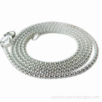925 Sterling silver twisted Singapore chain necklace